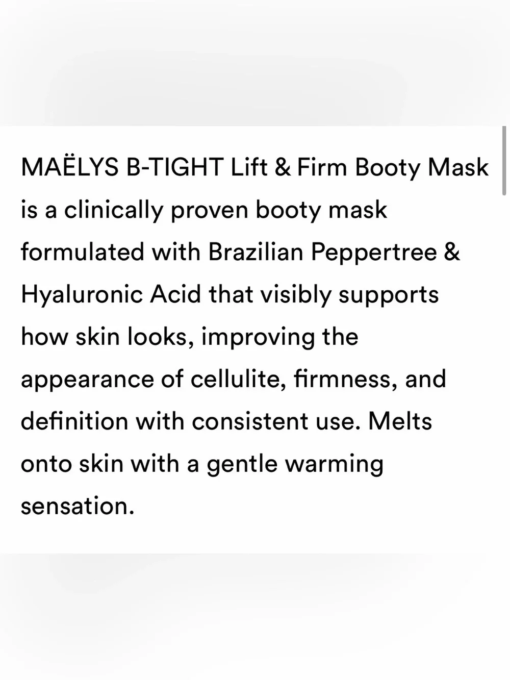 MAËLYS B-TIGHT Lift & Firm Booty Mask - Pink
